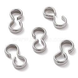 304 Stainless Steel Quick Link Connectors, Number 3 Shape, Stainless Steel Color, 12x6x2mm, Inner Diameter: 10x4mm(X-STAS-G243-24P)