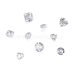 Jewelry 60Pcs 3 Style Cubic Zirconia Beads & Cabochons, Faceted, Mix-shaped, Clear, 20pcs/style(ZIRC-PJ0001-07)