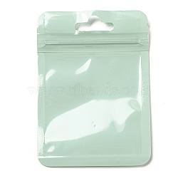 Rectangle Plastic Yin-Yang Zip Lock Bags, Resealable Packaging Bags, Self Seal Bag, Aquamarine, 10x7x0.02cm, Unilateral Thickness: 2.5 Mil(0.065mm)(ABAG-A007-02B-02)