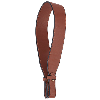 Imitation Leather Wide Bag Strap, with Zinc Alloy Nipple Stud, Saddle Brown, 52x3.8x0.3cm, Hole: 34x9mm