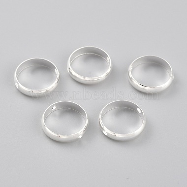 925 Sterling Silver Plated Ring Brass Bead Frame