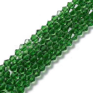 6mm LimeGreen Bicone Glass Beads