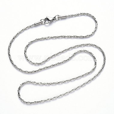 304 Stainless Steel Coreana Chain Necklace(NJEW-S420-005A-P)-3