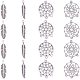 Tibetan Style Alloy Flat Round Chandelier Components Links(TIBEP-PH0004-08)-1