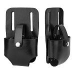 PU Imitation Leather Tape Measure Holder for Belt, Tool Carry Belt Clips, with Iron Findings, Black, 193x112x55mm(AJEW-WH0347-64)
