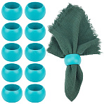 10Pcs Wood Napkin Rings, Rondelle, Turquoise, 50x30.5mm(DJEW-PH0001-89B)