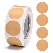 DIY Scrapbook, Decorative Adhesive Tapes, Flat Round, BurlyWood, 25mm, about 500pcs/roll(DIY-L028-A04)