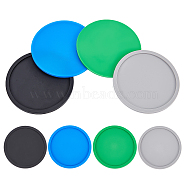 SUPERDANT Silicone Cup Mat, Flat Round, Mixed Color, 95x4.5mm, 10pcs/set(SIL-SD0001-01)