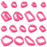 ABS Plastic Cookie Cutters, Geometrical Shape, Hot Pink, Package Size: 200x110x25mm(BAKE-YW0001-021)