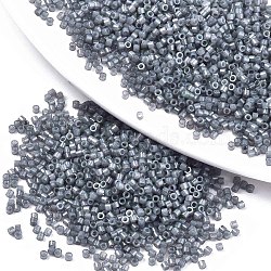 11/0 Grade A Baking Paint Glass Seed Beads, Cylinder, Uniform Seed Bead Size, Opaque Colours Luster, Light Steel Blue, about 1.5x1mm, Hole: 0.5mm, about 20000pcs/bag(SEED-S030-1152)