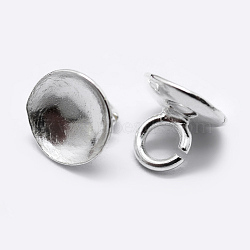 925 Sterling Silver Pendant Bails, For Globe Glass Bubble Cover Pendants, Silver, 4x5mm, Hole: 2mm(STER-K167-048B-S)