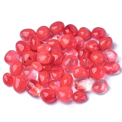 Cherry Quartz Glass Imitation Pebble Ornament, for Fish Tank, Pond, Bonsai, Garden, Pathway, Swimming Pool, 20~30mm(PW-WG8720F-04)