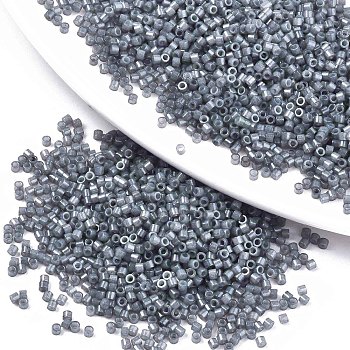 11/0 Grade A Baking Paint Glass Seed Beads, Cylinder, Uniform Seed Bead Size, Opaque Colours Luster, Light Steel Blue, about 1.5x1mm, Hole: 0.5mm, about 20000pcs/bag