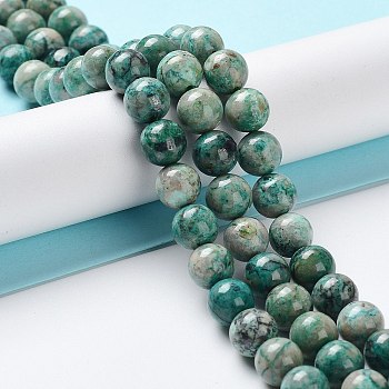 Natural Chrysocolla Beads Strands, Round, 8mm, Hole: 0.6mm, about 48~49pcs/strand, 15.59 inch(39.6cm)