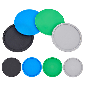 SUPERDANT Silicone Cup Mat, Flat Round, Mixed Color, 95x4.5mm, 10pcs/set
