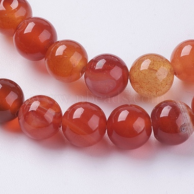 Natural Striped Agate/Banded Agate Beads Strands(G-G591-8mm-03)-3