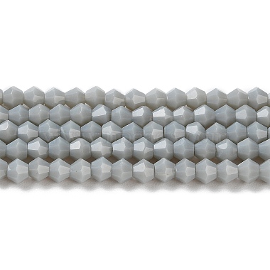 Gray Bicone Glass Beads