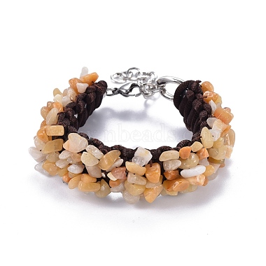 Natural Chip Mixed Stone Bracelets(BJEW-F379-01)-2