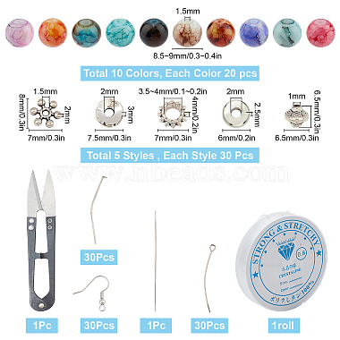 kits de fabrication de boucles d'oreilles et de bracelets sunnyclue diy(DIY-SC0013-26)-2