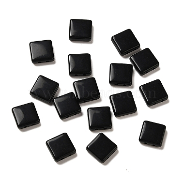 Black Square Acrylic Beads