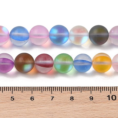 Electroplated Synthetic Moonstone Beads Strands(G-C131-B01-03)-4