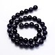 Synthetic Blue Goldstone Round Beads Strands(G-O047-11-8mm)-3