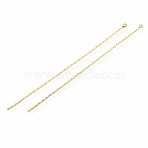 Brass Boston Link Chain Tassel Pendants, Nickel Free, Real 18K Gold Plated, 71x0.8x0.5mm, Hole: 1mm(KK-S356-184G-NF)