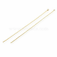 Brass Coreana Chain Tassel Pendants, Nickel Free, Real 18K Gold Plated, 71x0.8x0.5mm, Hole: 1mm(KK-S356-184G-NF)