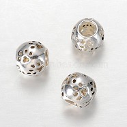 Rondelle Tibetan Style Alloy European Large Hole Beads, Antique Silver, 10x9mm, Hole: 4mm(X-MPDL-F017-11)