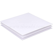 PVC Mould Plates, Rectangle, Sand Table Model Material Supplies, White, 300x300x3.2mm(DIY-WH0096-64A)