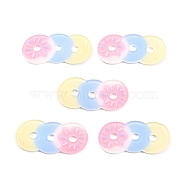 Acrylic Doughnut Cabochons, for Hair Accessories, Colorful, 25.5x55x2mm(FIND-B003-03)