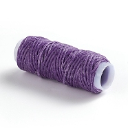 Waxed Polyester Cord, for Jewelry Making, Lilac, 0.8mm, about 30m/roll(YC-WH0007-03B-18)