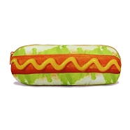 Bread Shape Polyester Pencil Pouches, Zipper Student Stationery Storage Case, Office & School Supplies, Yellow Green, 210x80mm(PW-WG77784-03)