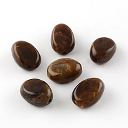 Oval Imitation Gemstone Acrylic Beads, Coconut Brown, 18x13x9.5mm, Hole: 2mm, about 310pcs/500g(OACR-R052-13)