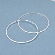 Brass Linking Rings, Long-Lasting Plated, Round Ring, 925 Sterling Silver Plated, 35x1mm, Inner Diameter: 33mm(KK-Y003-03K-S)