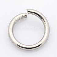 304 Stainless Steel Open Jump Rings, Stainless Steel Color, 3.5x0.6mm, 22 Gauge, Inner Diameter: 2.3mm(STAS-E066-03-3.5mm)