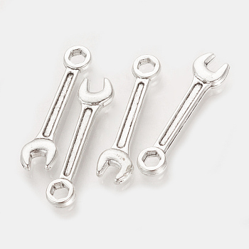 Tibetan Style Alloy Pendants, Wrench, Cadmium Free & Lead Free,, Antique Silver, 24x6x2mm, Hole: 2mm, about 1610pcs/1000g
