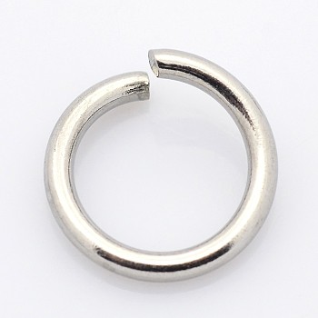 304 Stainless Steel Open Jump Rings, Stainless Steel Color, 3.5x0.6mm, 22 Gauge, Inner Diameter: 2.3mm