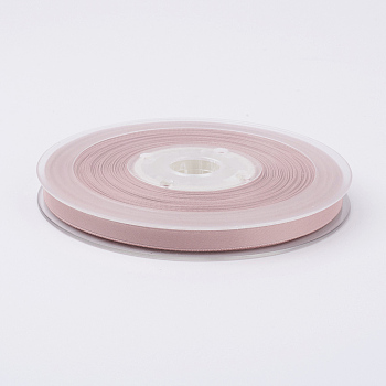 Double Face Matte Satin Ribbon, Polyester Satin Ribbon, Misty Rose, (1/4 inch)6mm, 100yards/roll(91.44m/roll)