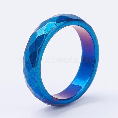 Electroplate Non-Magnetic Synthetic Hematite Rings(RJEW-F068-20mm)-3