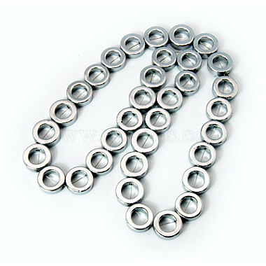 12mm Silver Donut Non-magnetic Hematite Beads