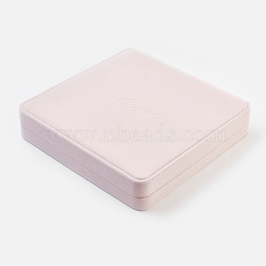 Square Plastic Covered with Velvet Necklace Boxes(NDIS-K001-06)-2