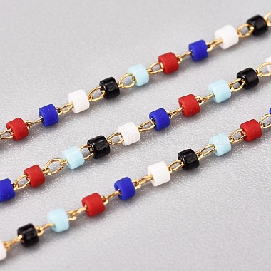 Mixed Color Glass Handmade Chains Chain