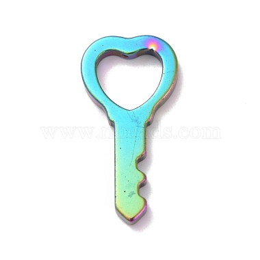Vacuum Plating Rainbow Color Non-magnetic Synthetic Hematite Pendants(G-G856-04A)-2