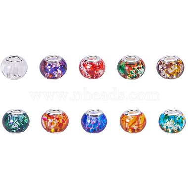 lackiert Glas European Beads(GPDL-PH0001-01S)-2