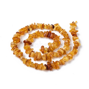 Ambre naturel perles puce brins(G-E271-81)-3