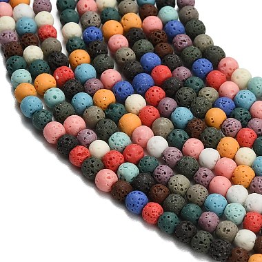 Synthetic Lava Rock Beads Strands(G-A317-B01-01)-4
