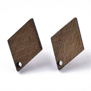 Accessoires de boucles d'oreilles en bois de noyer(X-MAK-N033-005)-2