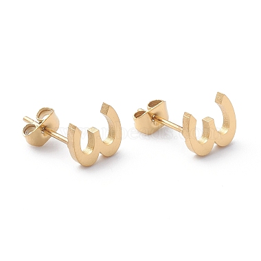 Alphabet 304 Stainless Steel Stud Earrings