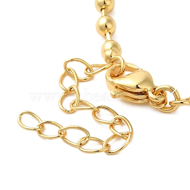 Real 18K Gold Plated Brass Pave Shell Ball Chain Locket Pendant Necklaces for Women(NJEW-K381-02B-G)-3